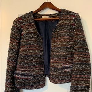 Navy tweed blazer